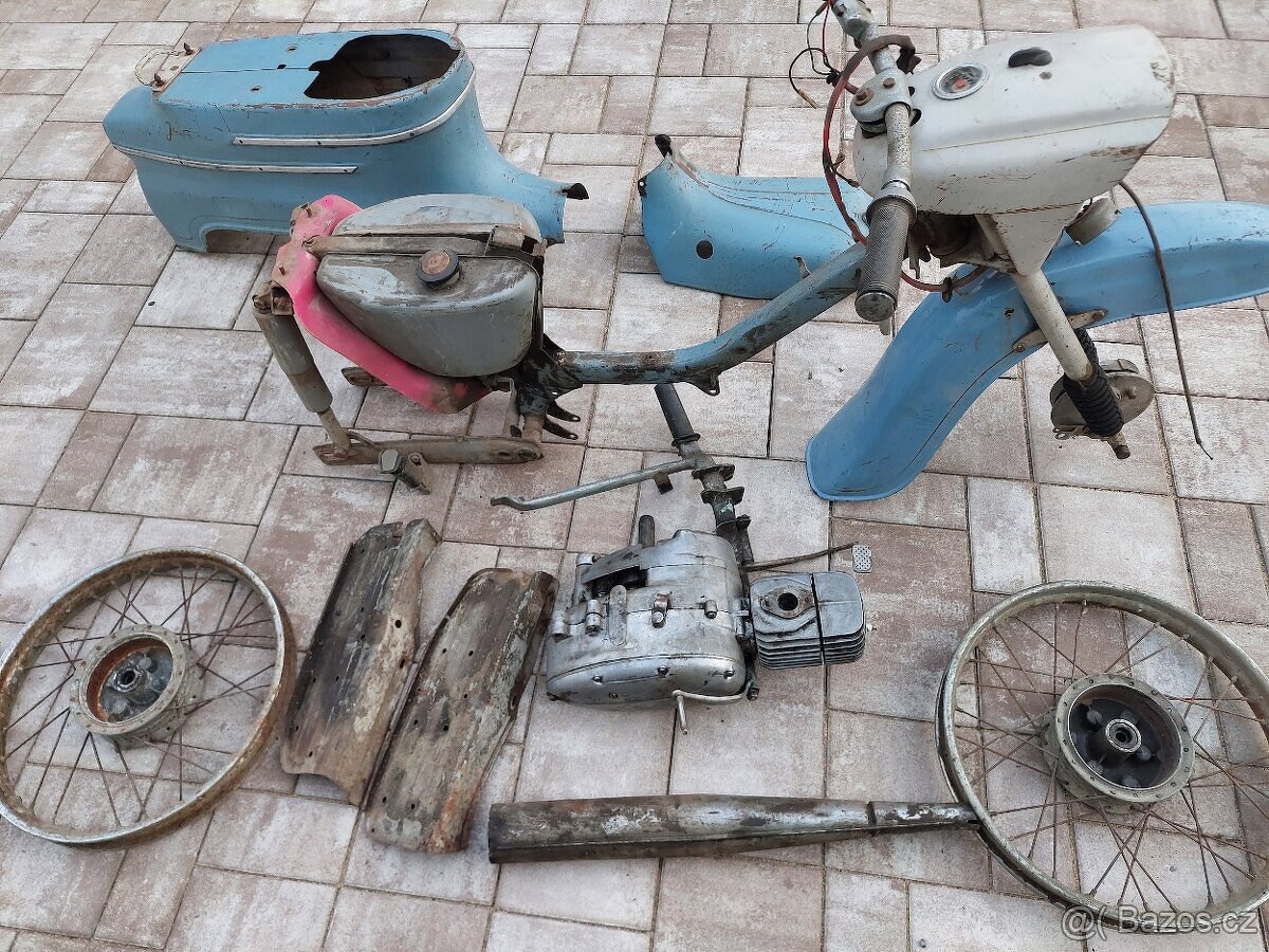 Jawa 50 pionyr - typ 20, puvodni lak, holubi modr - 14