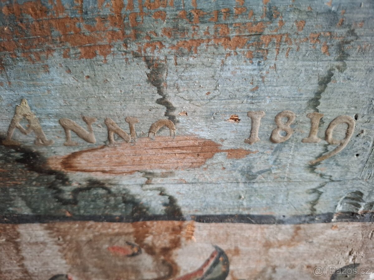 Starožitná dřevěná truhla - 14