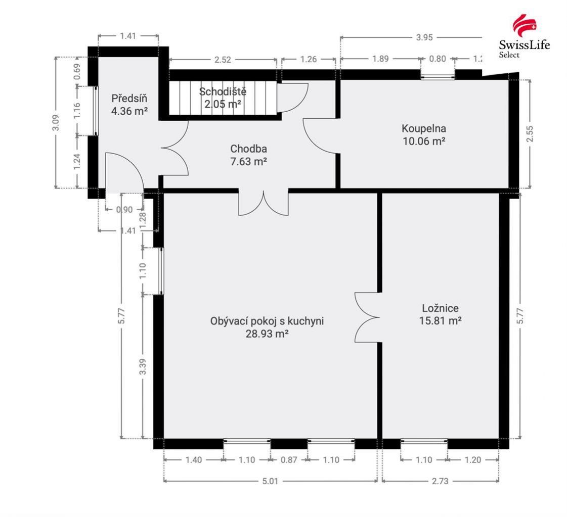 Prodej rodinného domu 72 m2 Okřesaneč - 14