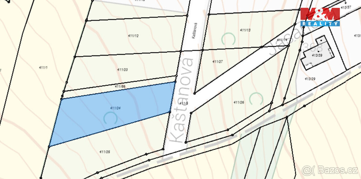 Prodej pozemku k bydlení, 1388 m², Dubí - 14
