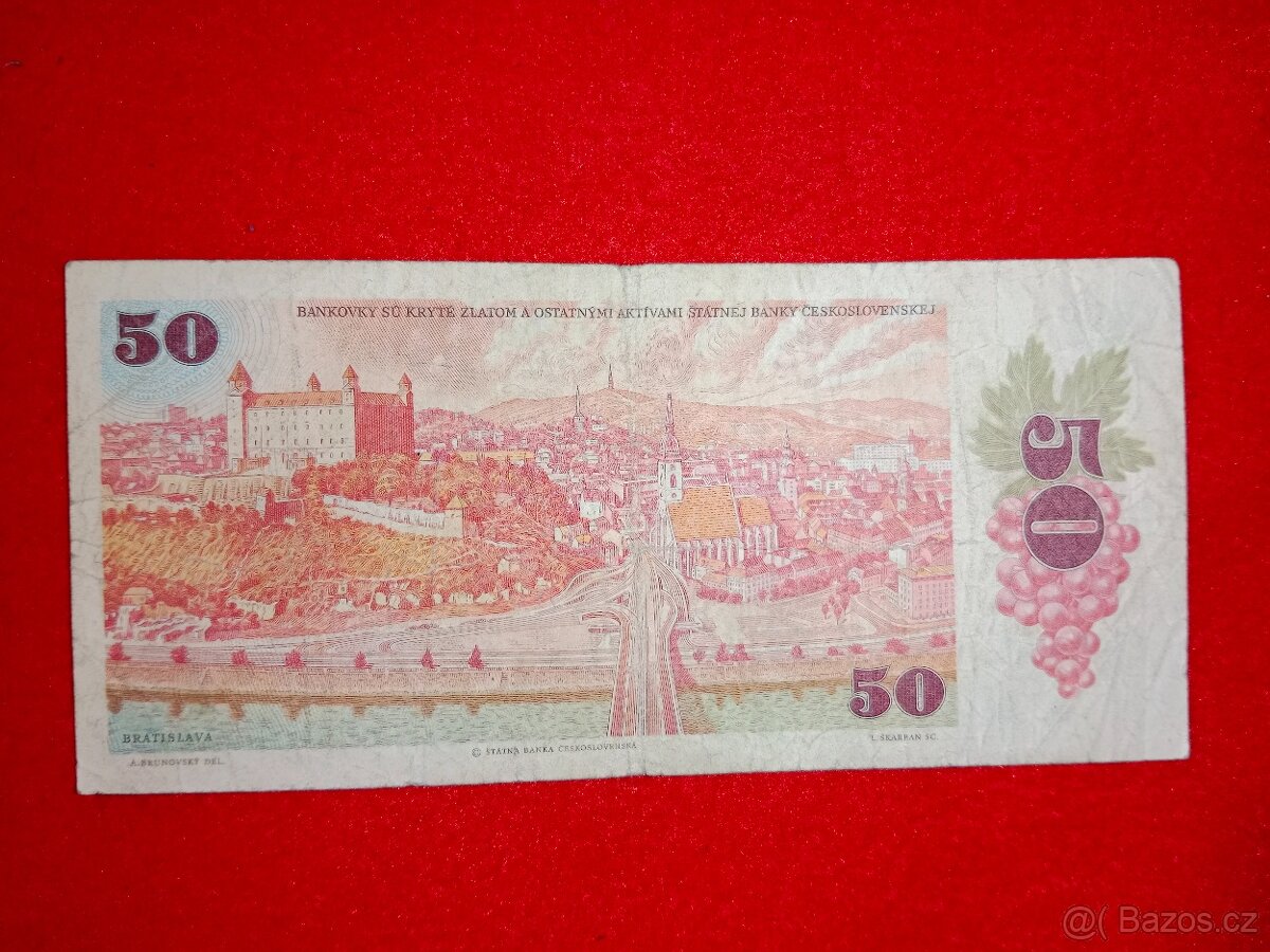 Československé bankovky 13 ks + 2 ks - celkem 15 ks - 14