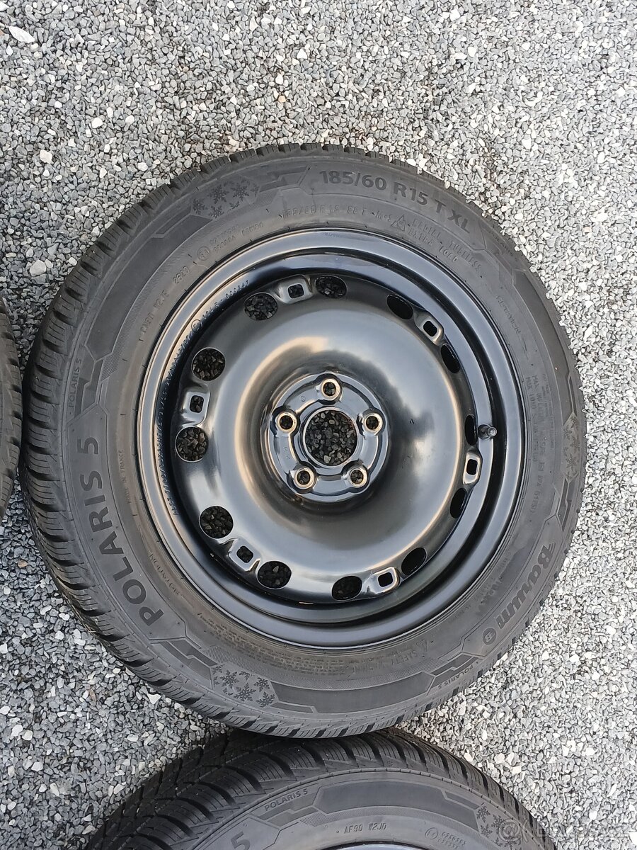 Kompletní zimní kola Š. Fabia 3, Rapid 185/60/15 vzorek 7,5 - 14