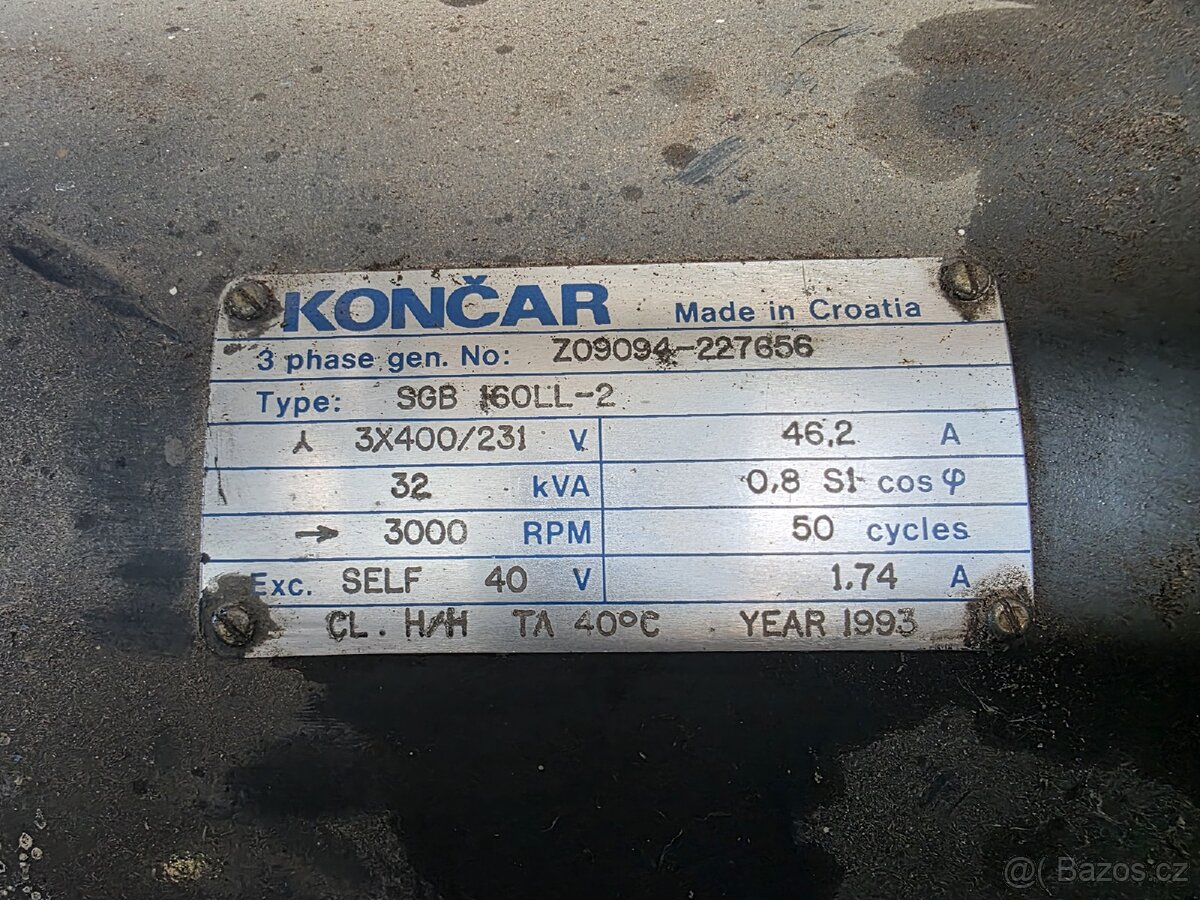 Prodám elektrocentrálu Slavia des 30a 30kw - 14