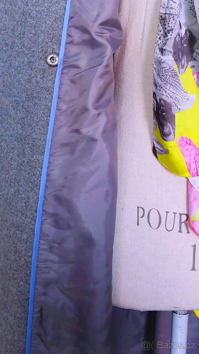 SENZAČNÍ VLNĚNÝ TRENČKOT KABÁTEK-RESERVED-vel. 34 - 14