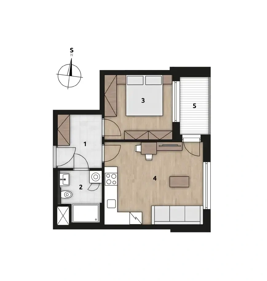 Pronájem bytu 2+kk 45 m² - 14