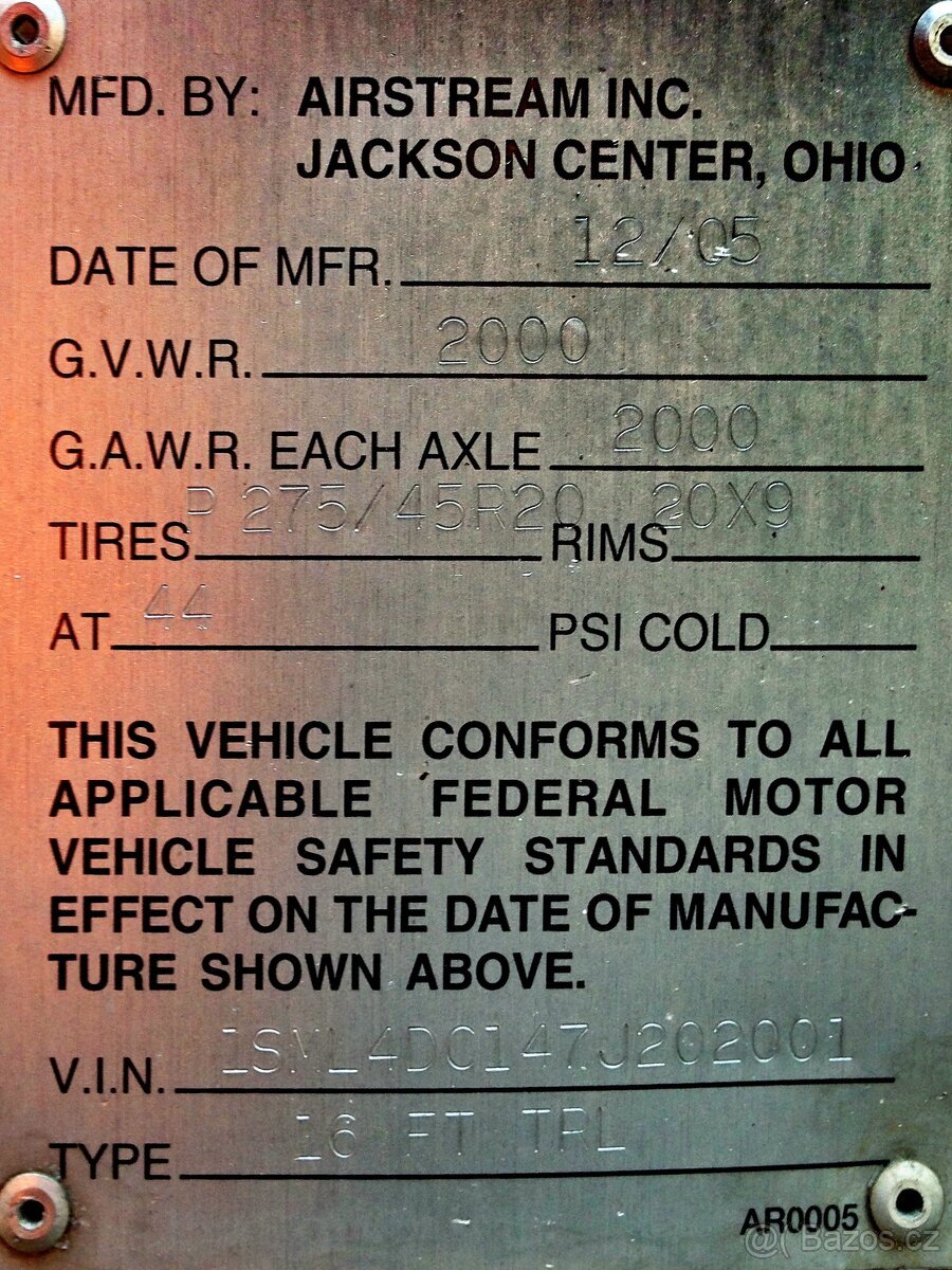 Prodám americký obytný přívěs Airstream BaseCamp - 14