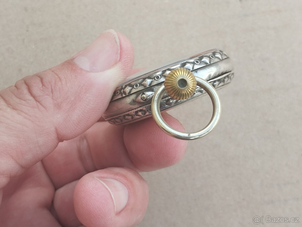 Starožitné dvoupláštové stříbrné zdobené kapesní hodinky. - 14