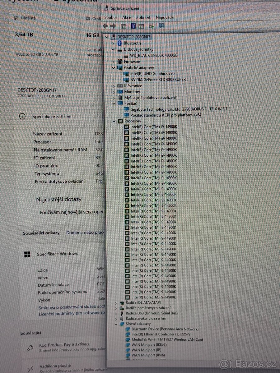 Herní PC sestava Z790 i9-14900K 32GB 4TB RTX 4080 Super DPH - 14
