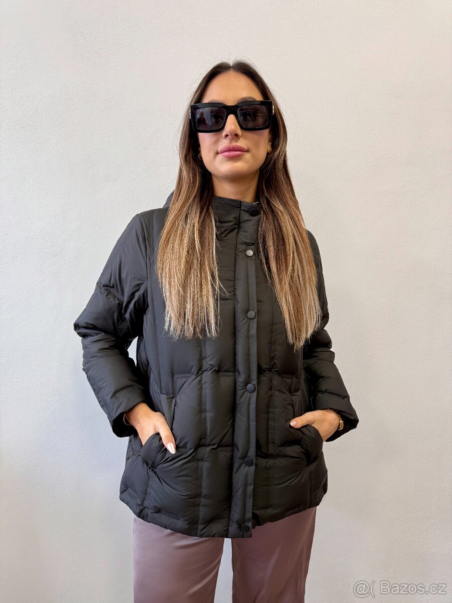 Lehká perová bunda s kapuci , nová - 14