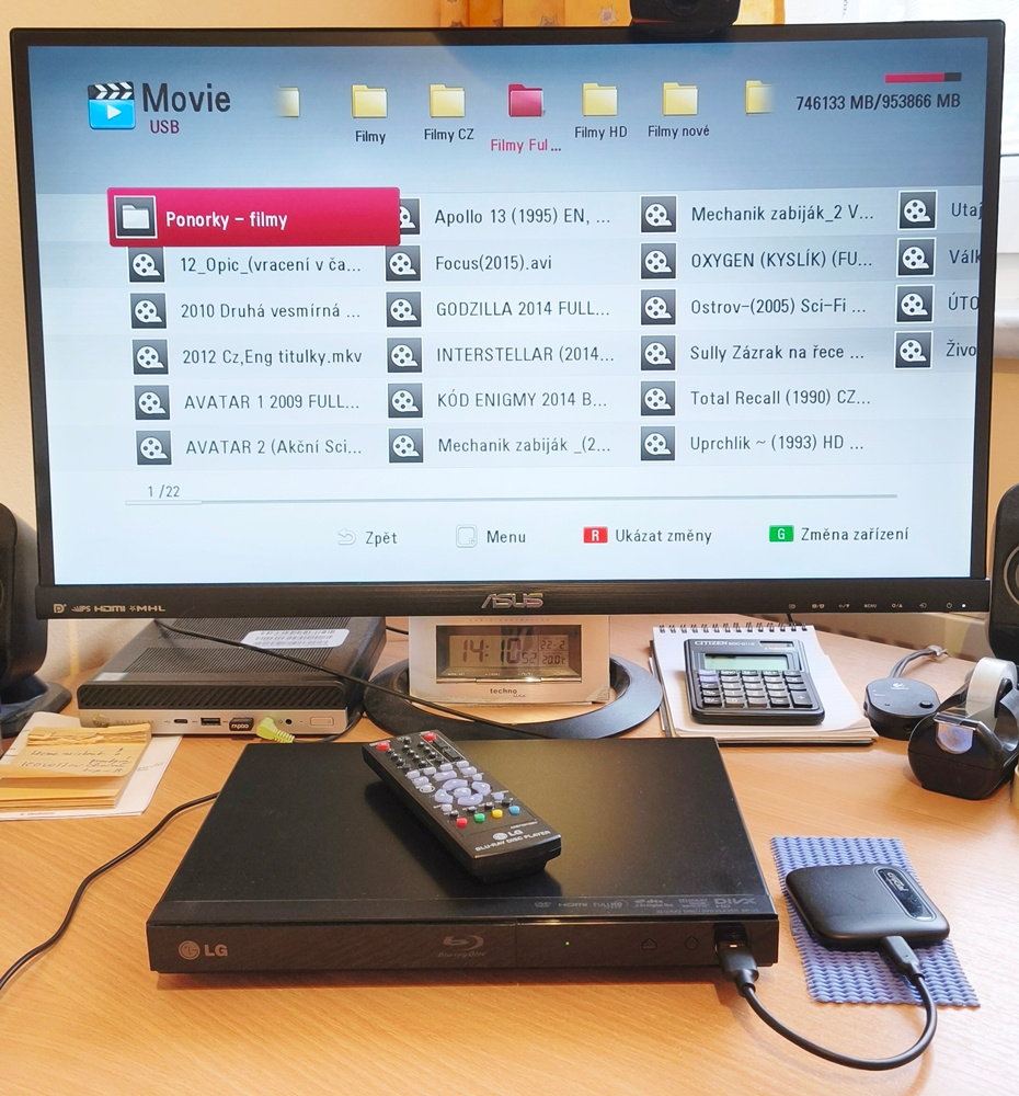 Blu-ray, DVD přehrávač LG BP125 - Super stav - 14