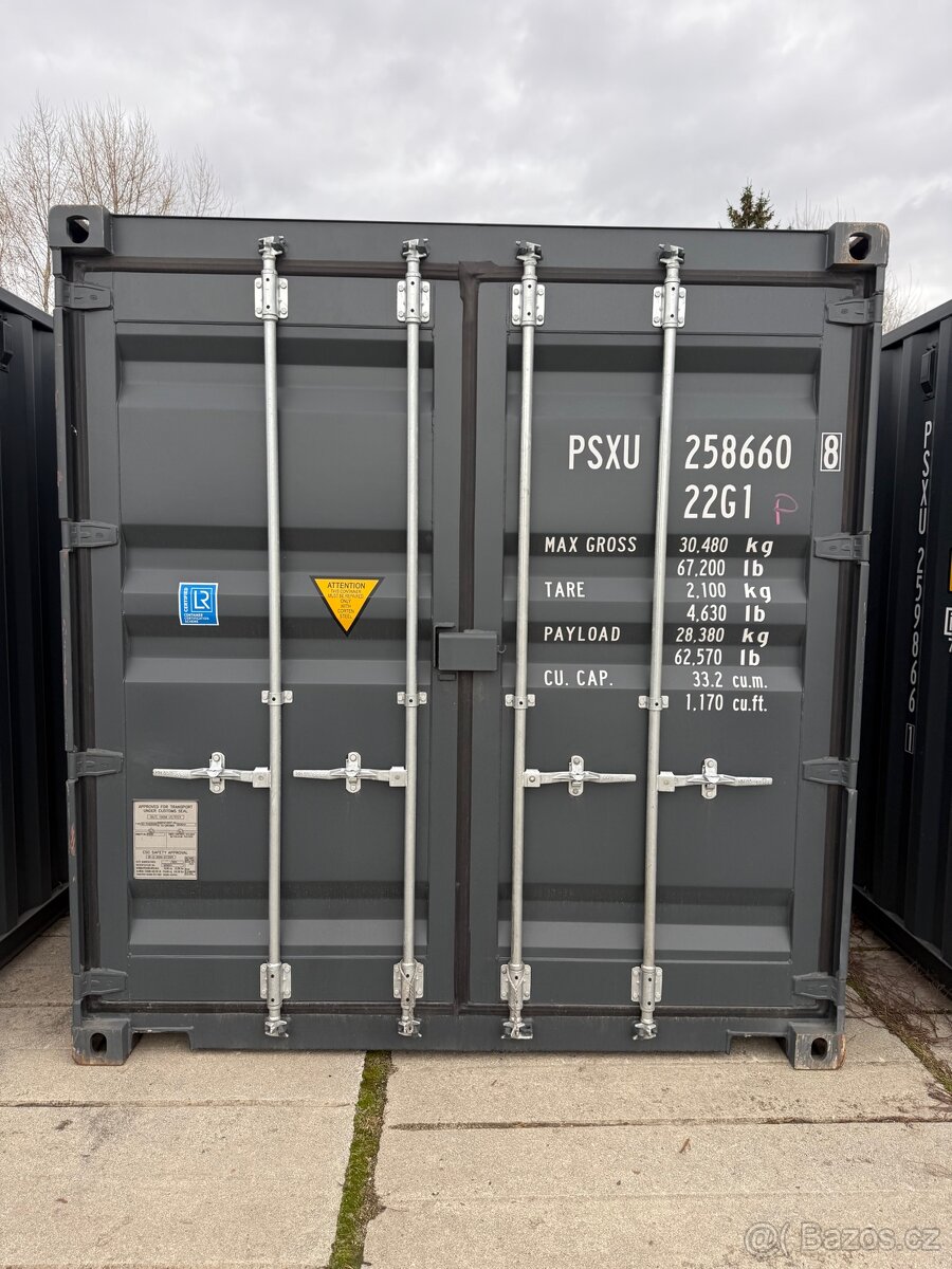 Novy lodní kontejner 20’ (6m) - šedá barva - 14