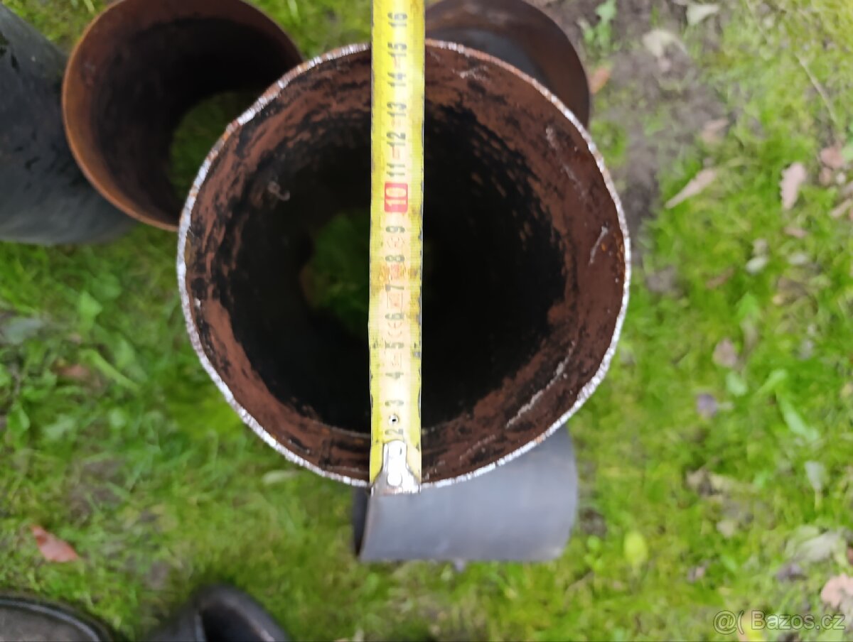 Silnostěnné, komínové roury - černý plech - 14