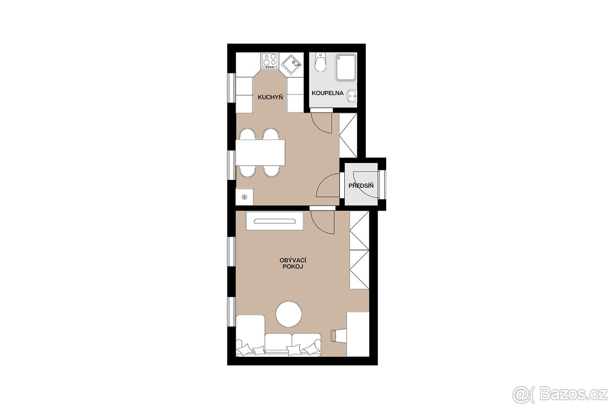 Byt 1+1 o ploše 37 m2 - Praha, Nusle - 14