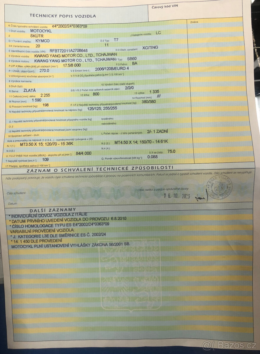 Skútr Kymco Xciting - 14