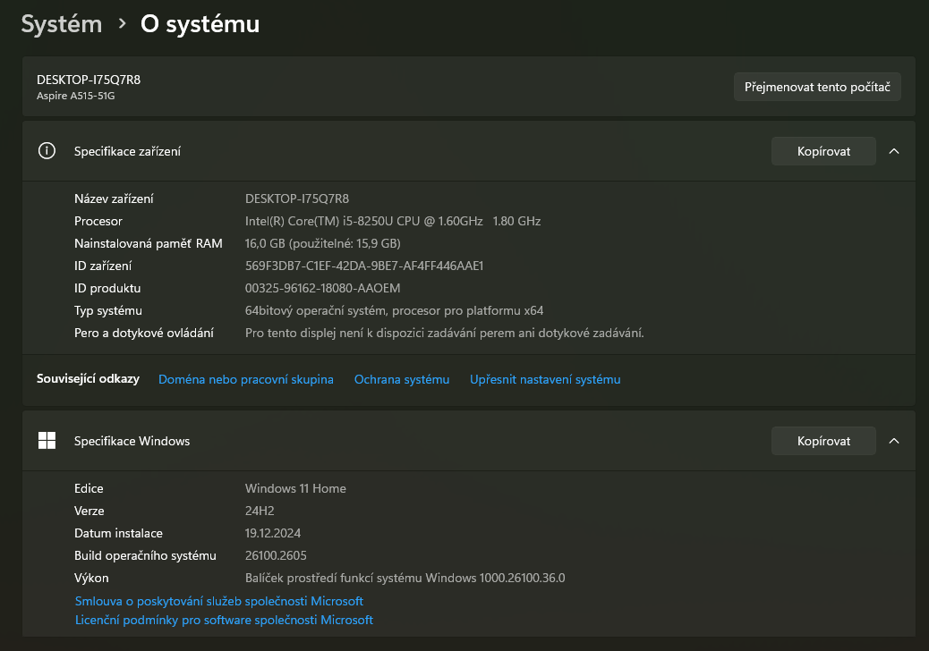 Notebook Acer Aspire A515-51 series - 14