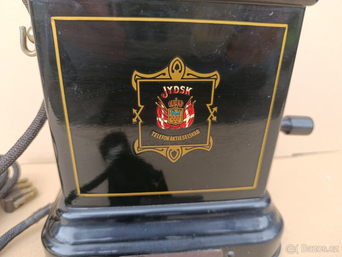 Velmi starý dánský telefon Jydsk, HEZKY ZACHOVALÝ - 14