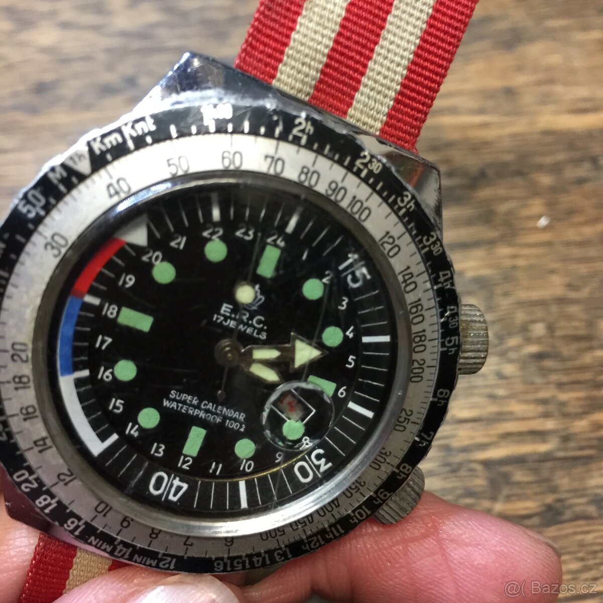hodinky potápěčské cronograf E.R.C. Super Calender - 14