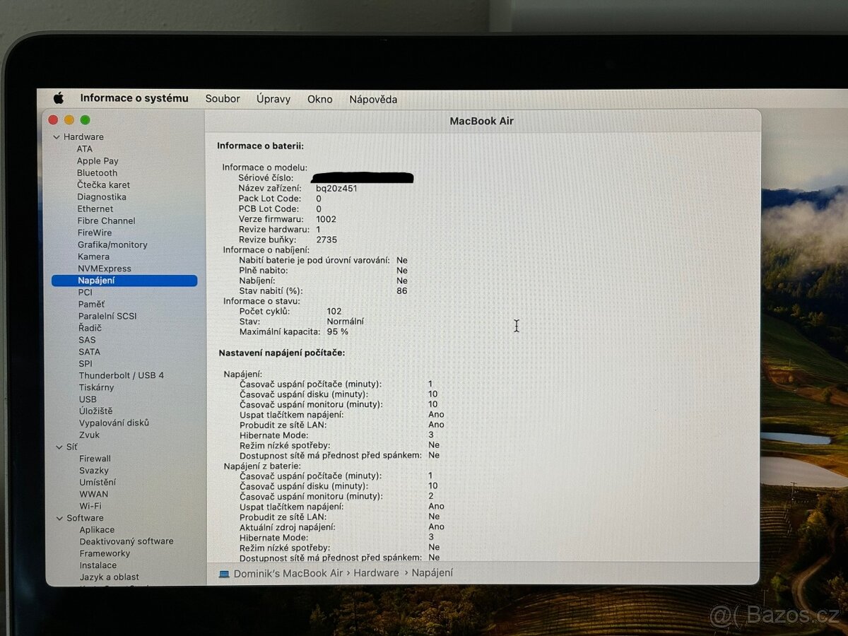 MacBook Air M1 8/256 - TOP stav, bez škrábnutí - 12500 Kč - 14