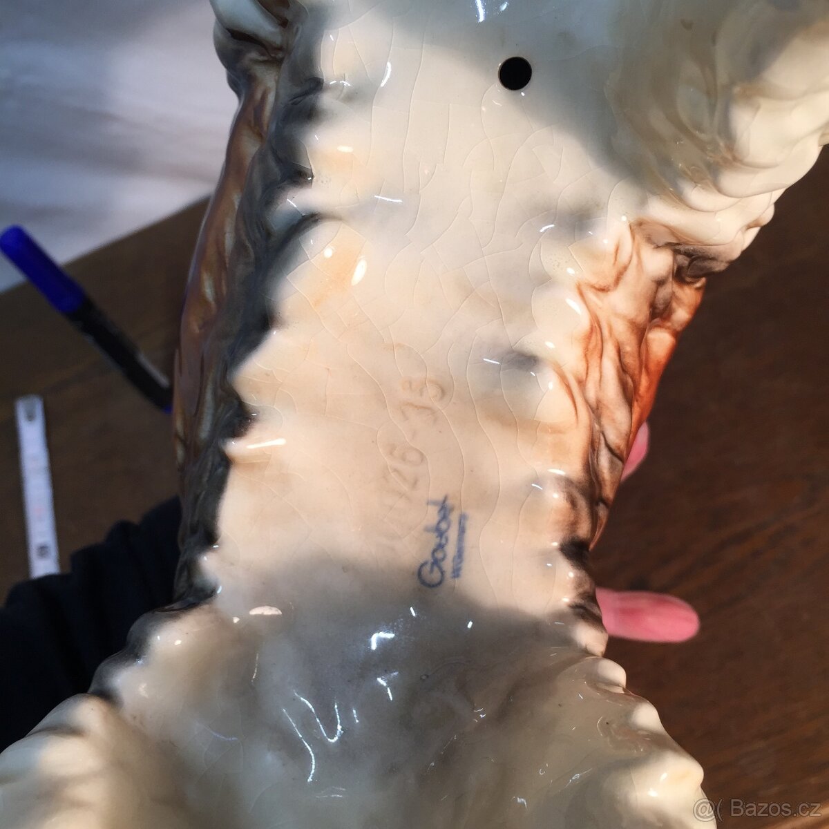 Velká porcelánová socha Bernardýn Goebel - 14