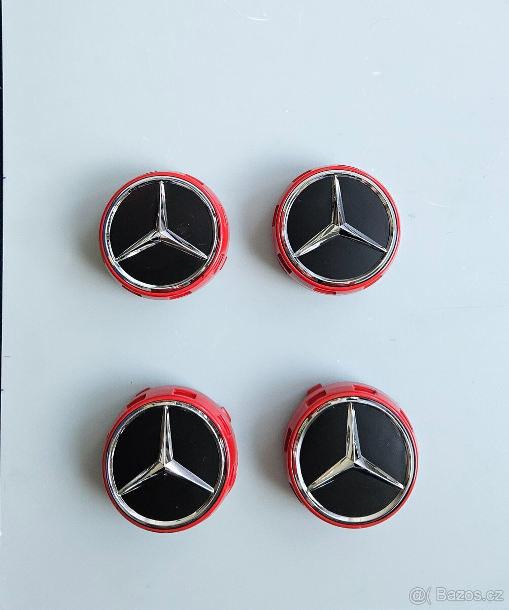 Středové krytky kol Mercedes, 75 mm - 14