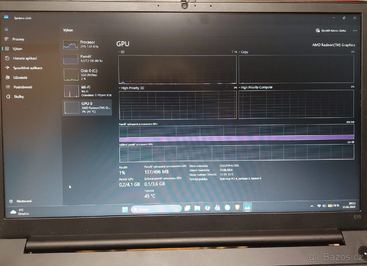 Notebook Lenovo Thinkpad E15 gen.2 - 14
