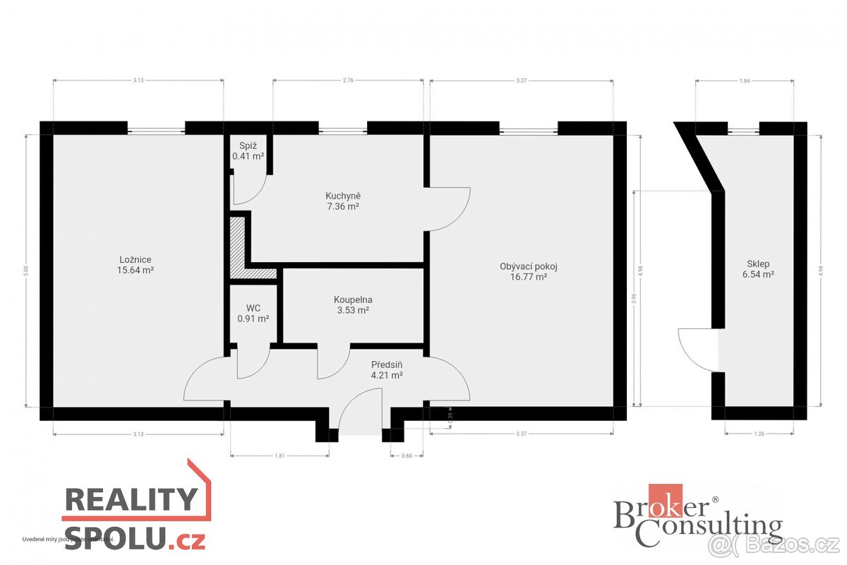 Pronájem, byty/2+1, 48.83 m2, Gagarinova 937, 34901 Stříbro, - 14