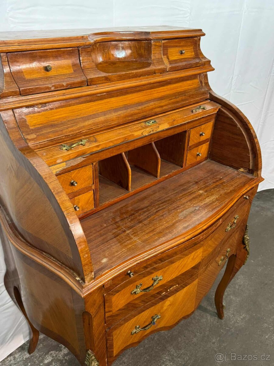 Starožitný sekretář s roletou (133026) - 14