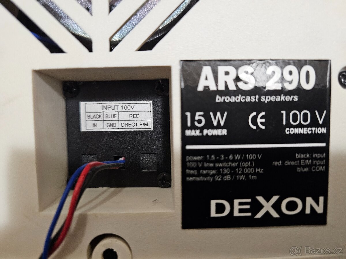 Reproduktory DEXON ARS 290, 100V/15W rozhlas za 300,-Kč/ks - 14