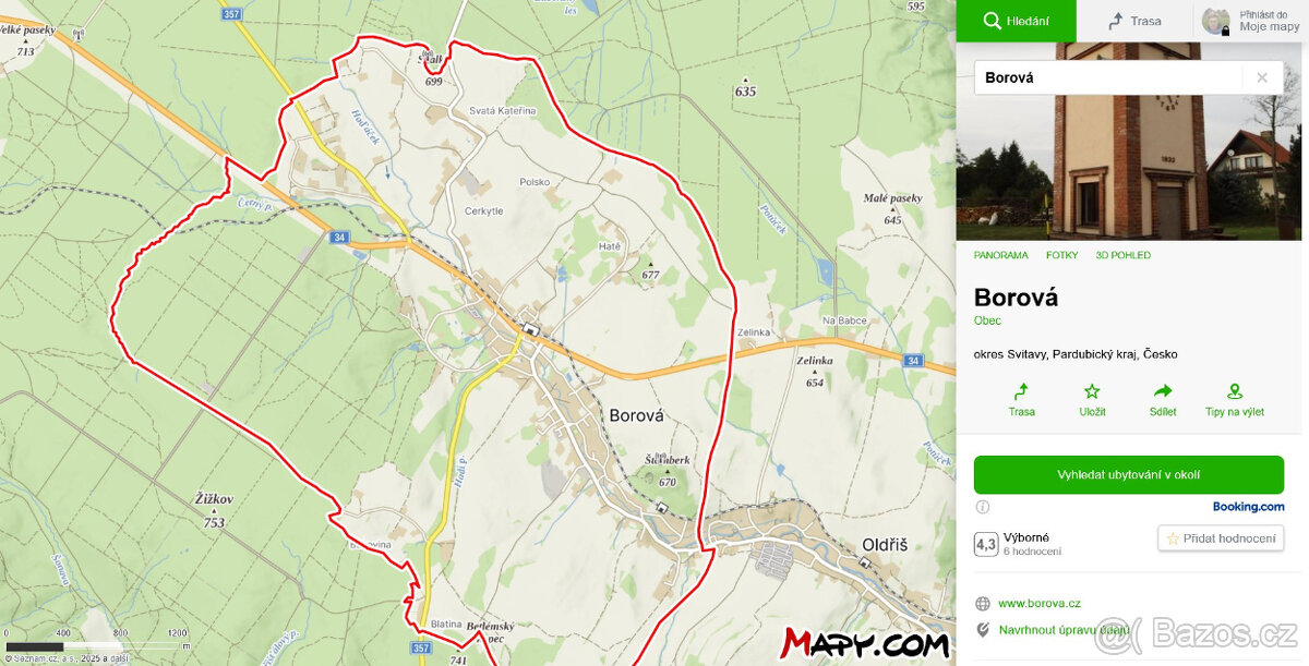 Prodej pozemku 5776 m2 v Borové u Poličky, okr. Svitavy - 14