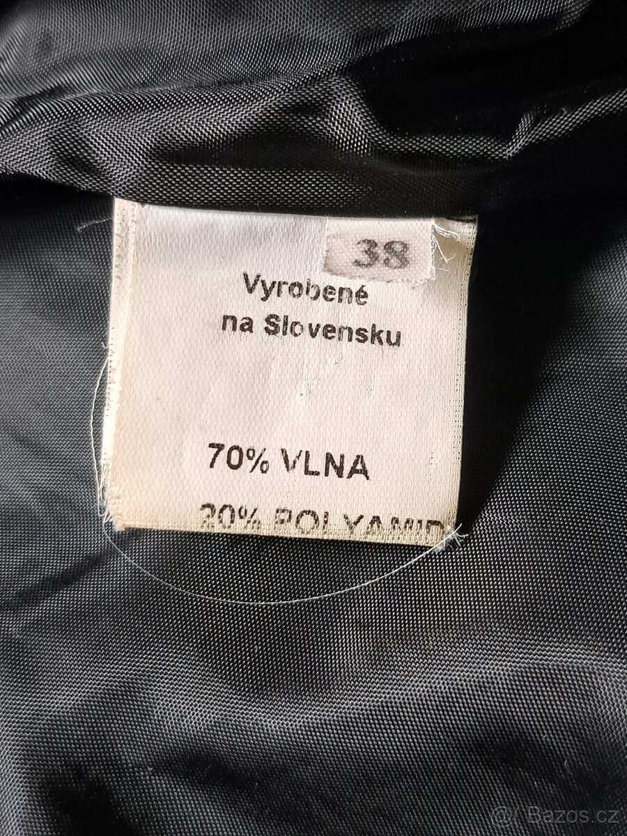 Dámský černý kabát Texhal vel. 38 - 14