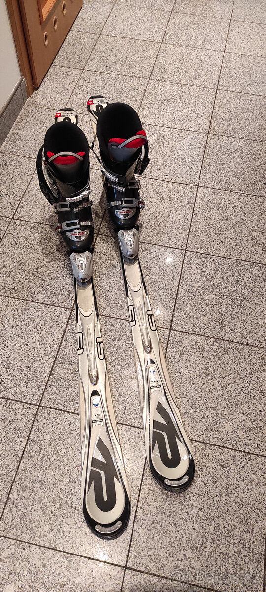 lyže s vázáním+ doplňky - 14