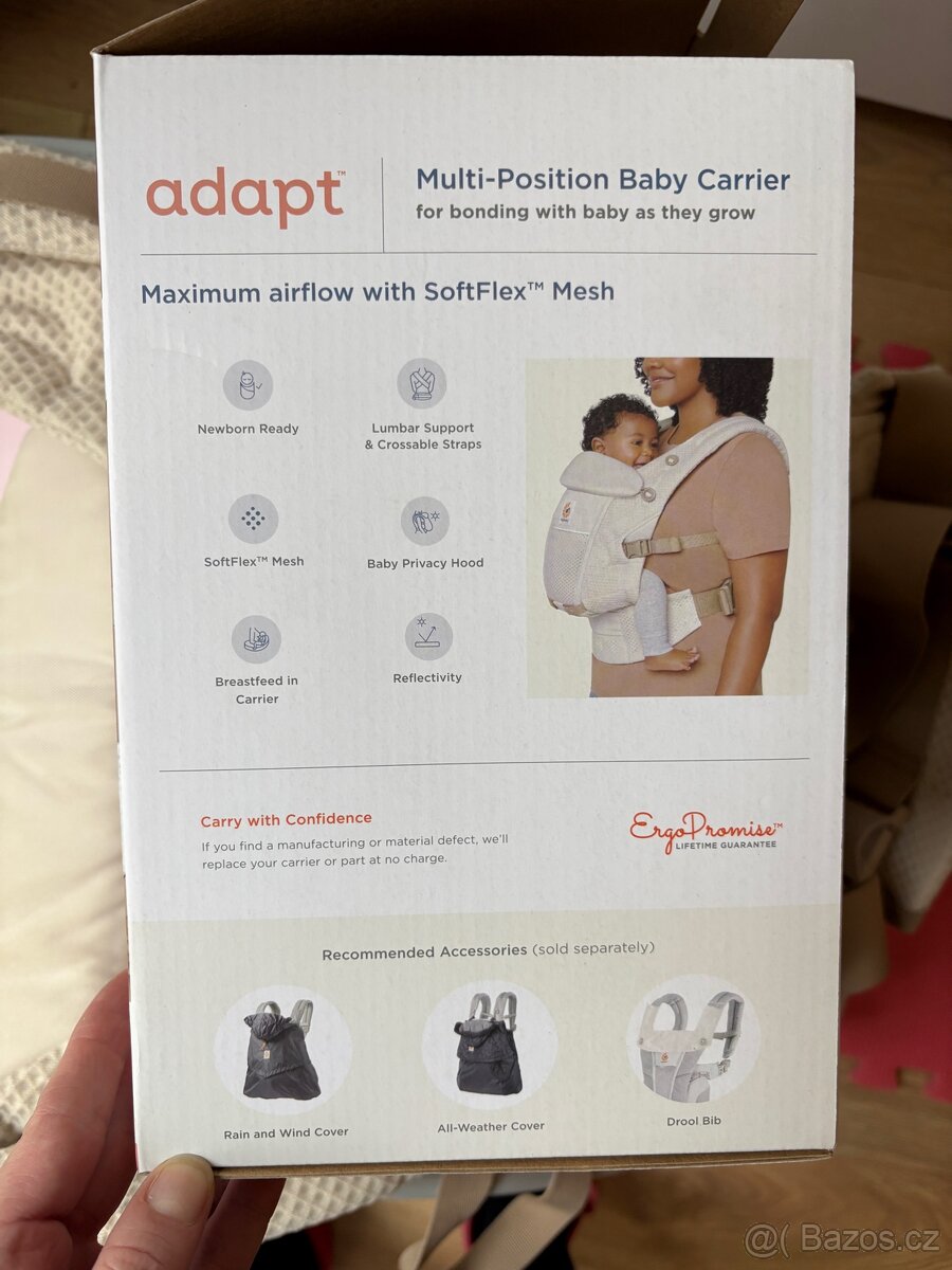 Nosítko Ergobaby Adapt SoftFlex Mesh – Natural Beige - 14