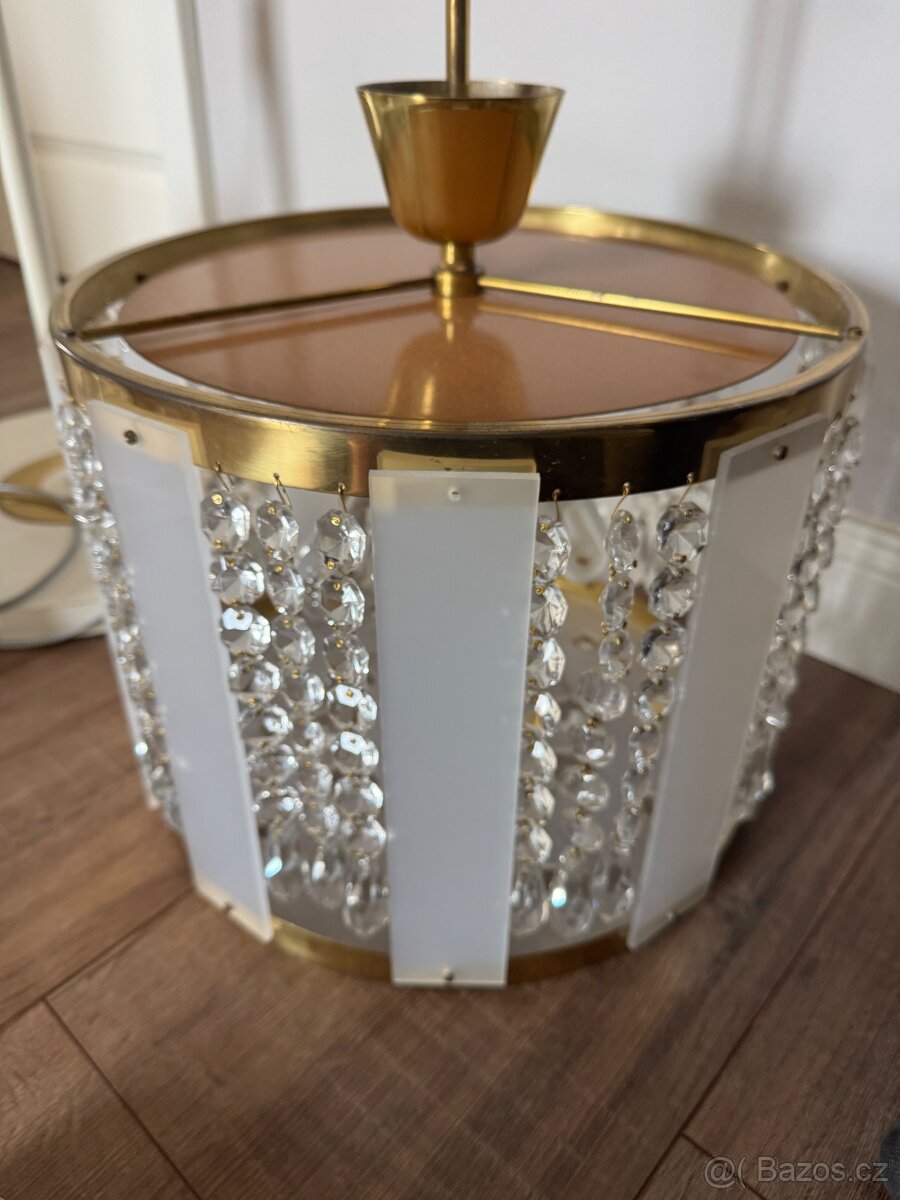 Luxusní vintage světelný set – Jablonecké sklárny, Nový Bydž - 14