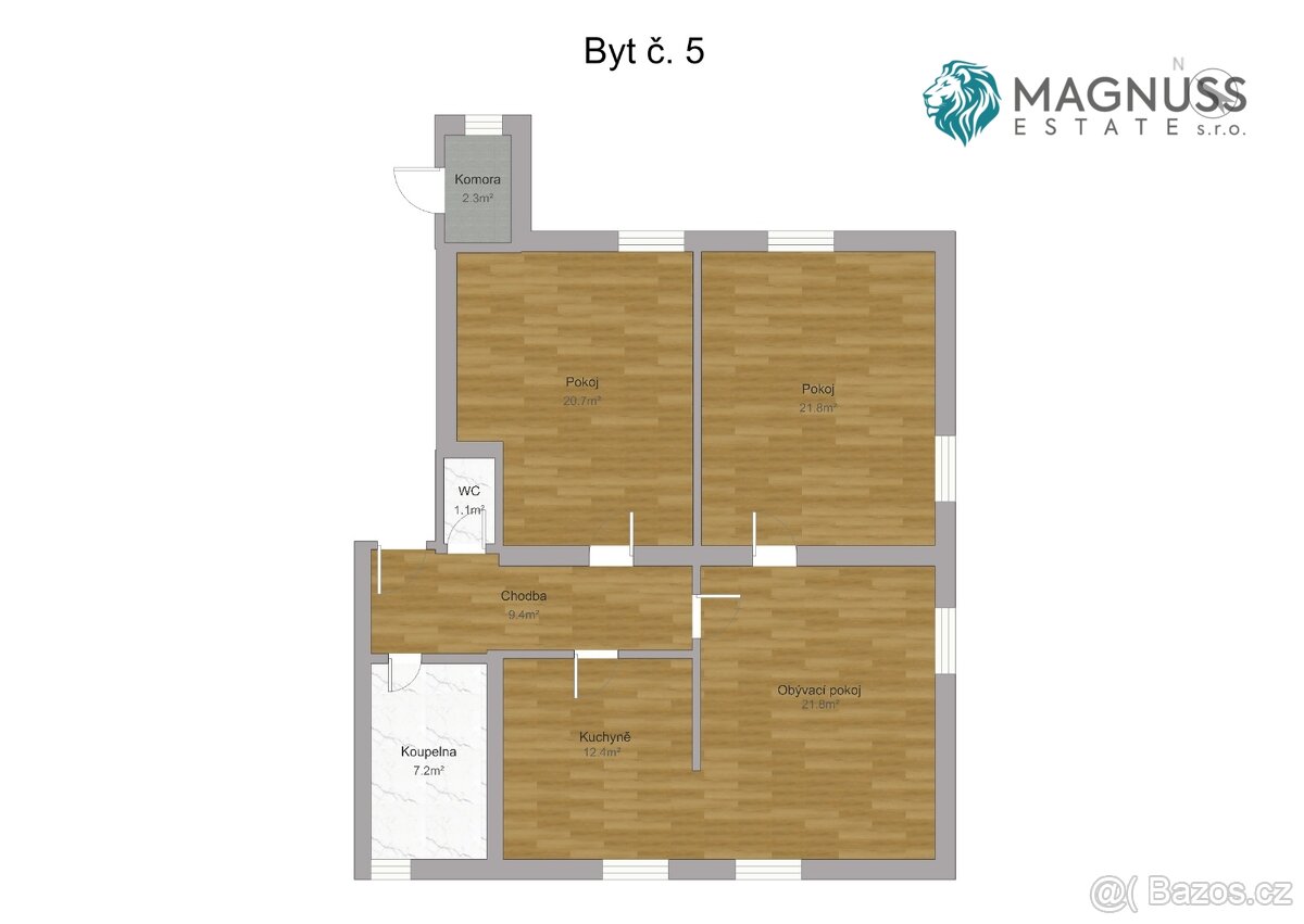 Prodej, byt 3+kk, 117 m2, Ostrava, ul. Na Bunčáku - 14