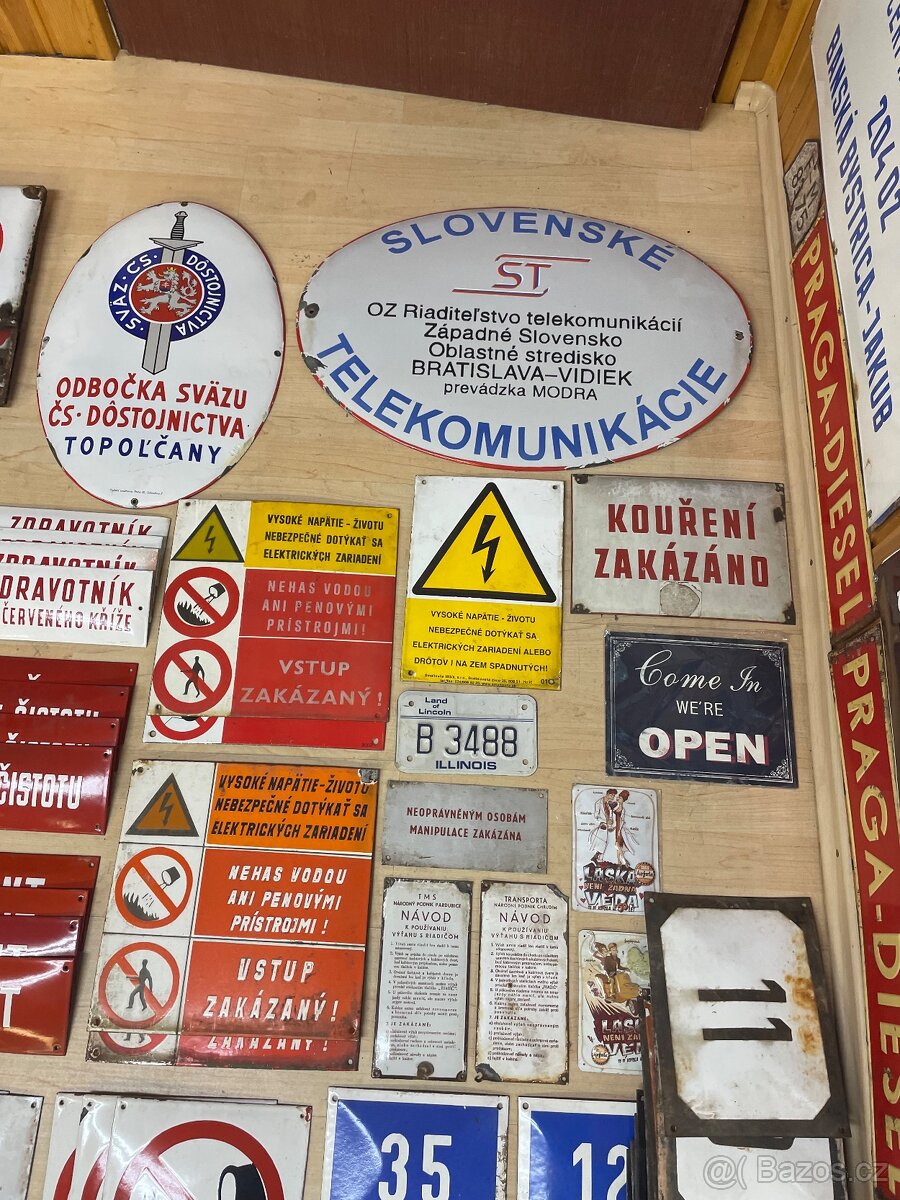 Stara reklamni plechova smaltovana cedule reklama - 14