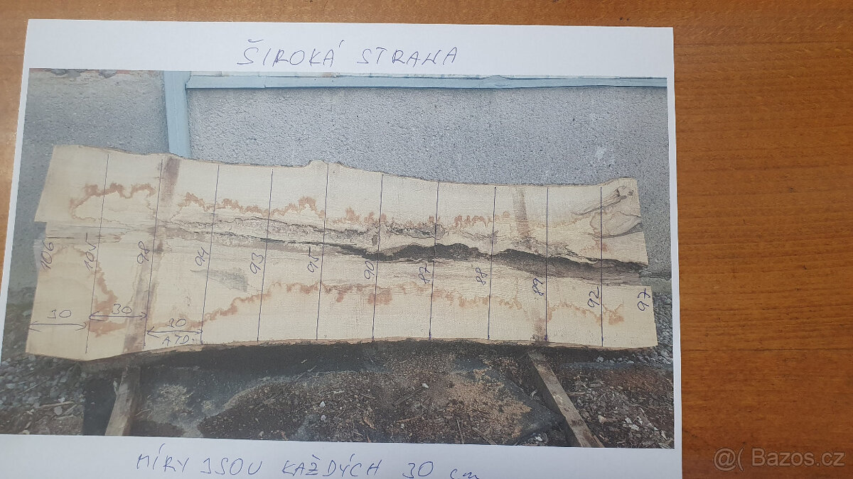 Jasanová fošna - blok na výrobu stolů - 14