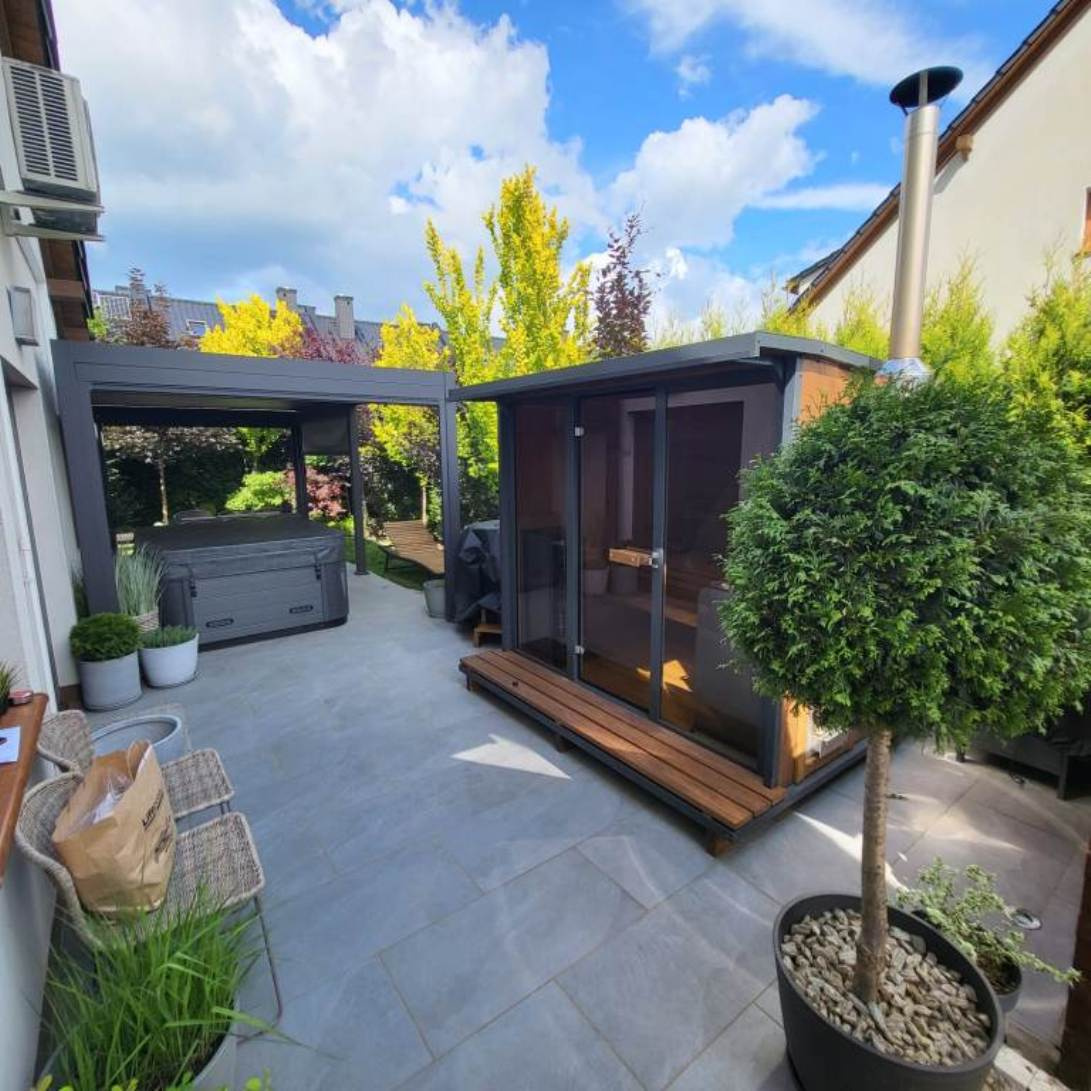 Venkovní panoramatická sauna Horizont M3 - 14