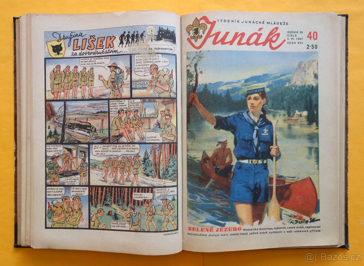 kompletní Junák- 29. ročník /1946- 47/ svázaná čísla 1.- 47. - 14