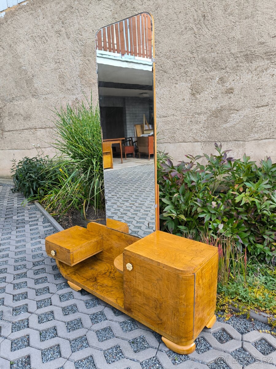 Art Deco noční stolky + toaletní stolek - 30. léta - 14