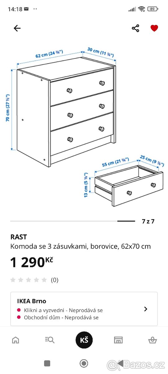 2ks komody Rast Ikea - 14
