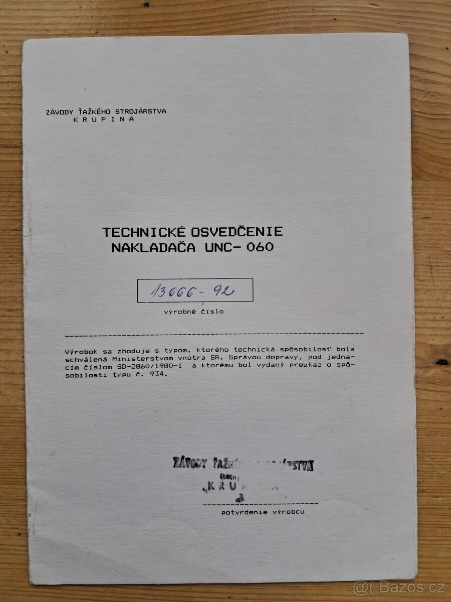 Prodám smykový nakladač UNC 750 - 14