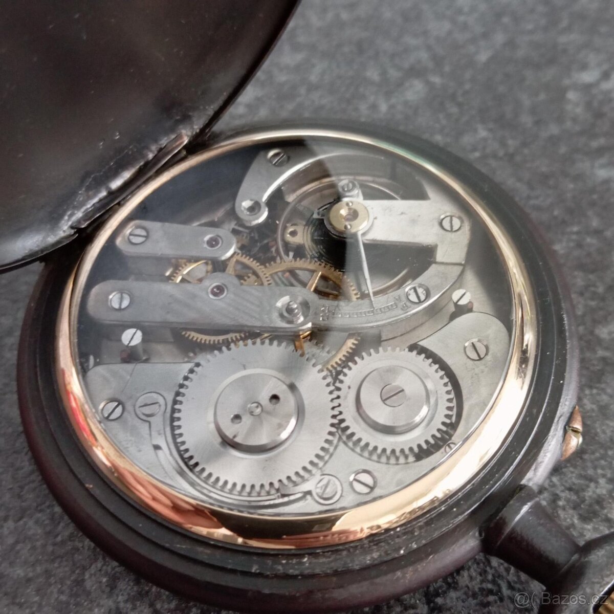 Obrovské kapesní hodinky Regulateur 67mm s průhlednou pracho - 14