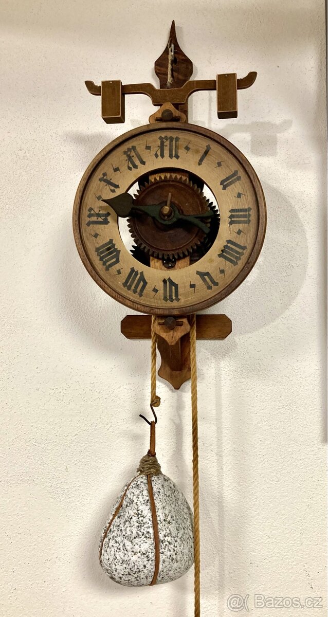 Lihýřové vahadlové historicke hodiny pendlovky Swiss made - 14