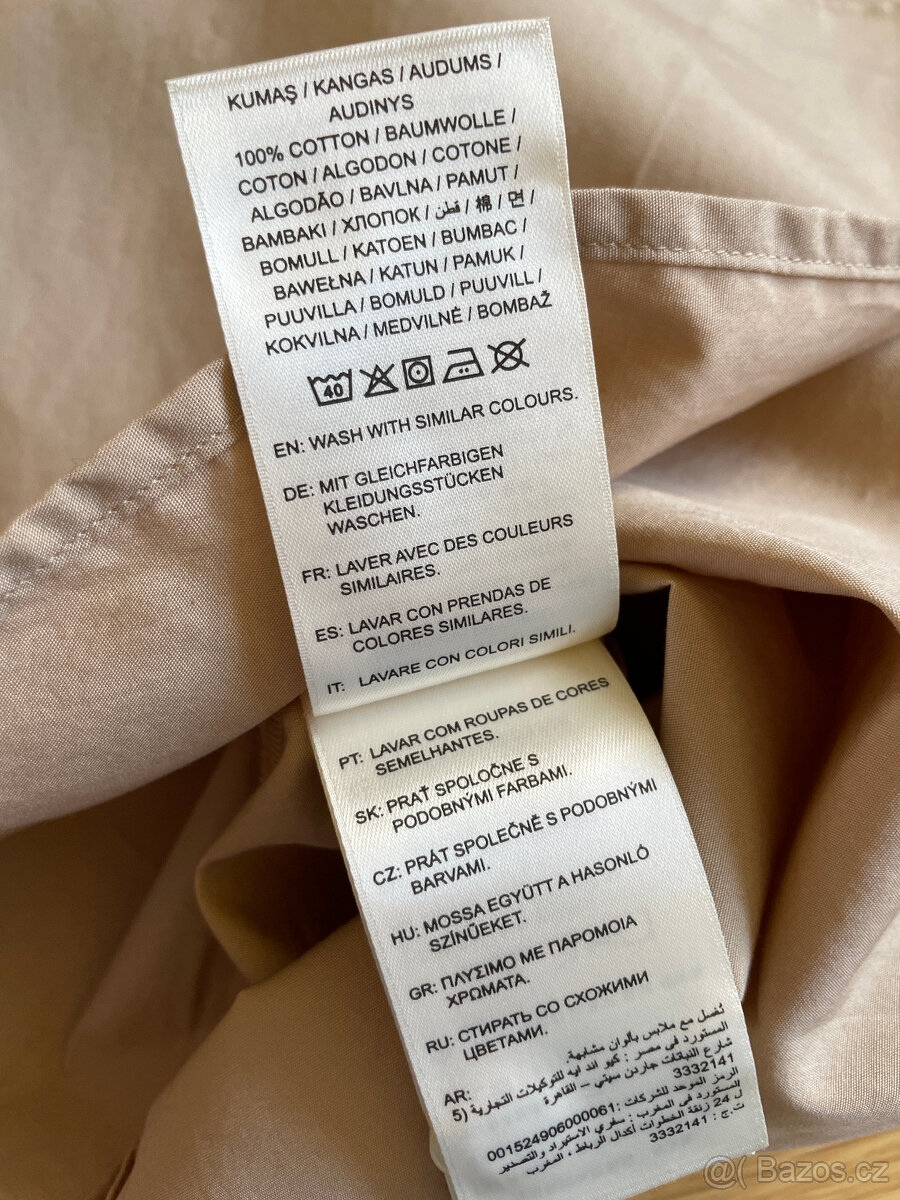 Béžové bavlněné košilové dlouhé šaty Gant, vel. 38/40 - 14