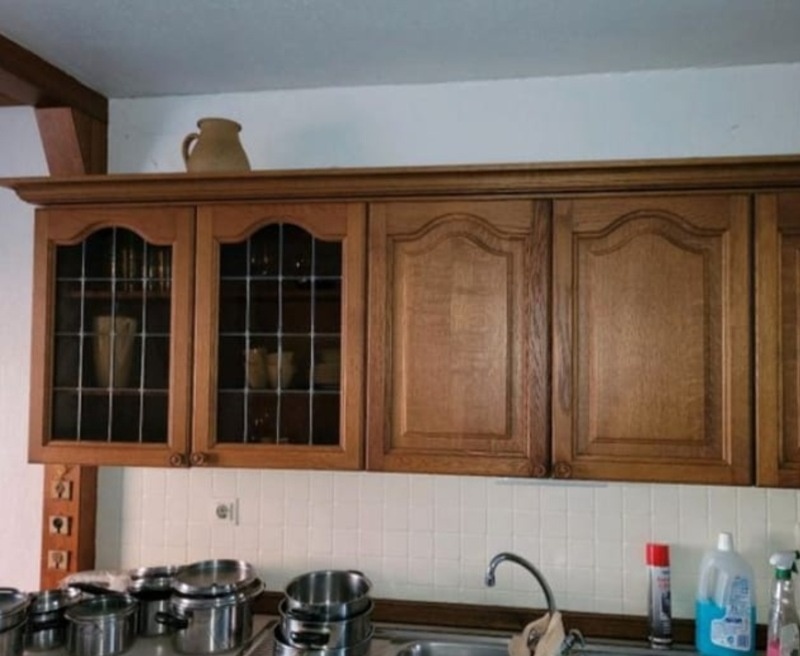 Rustikální dubová linka do U se spotřebiči,6236 - 14