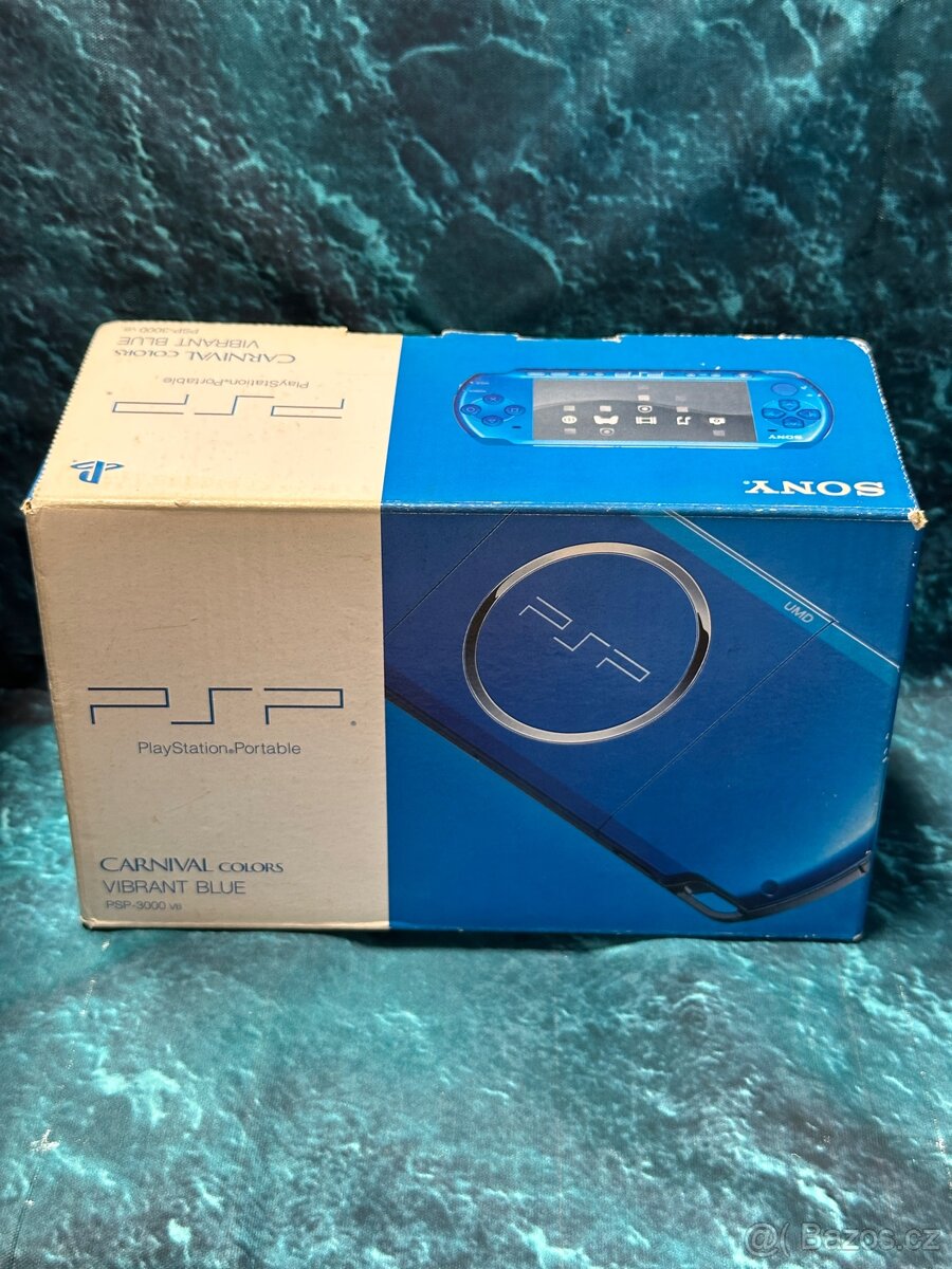 PSP 3000 marine Blue --vzácné-- včetně BOXU - 14