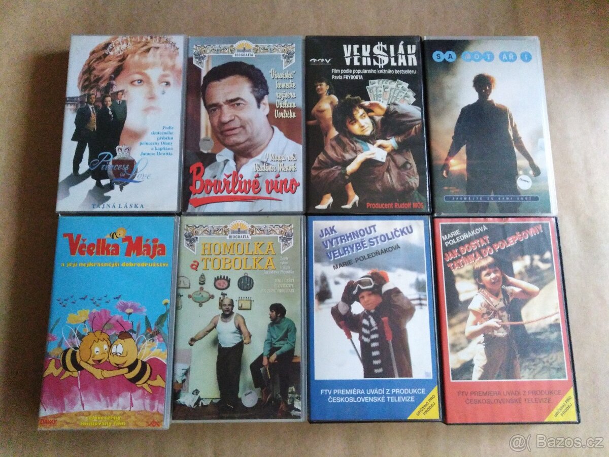 VHS KAZETY original mix - 1 kus = 80Kč - 14