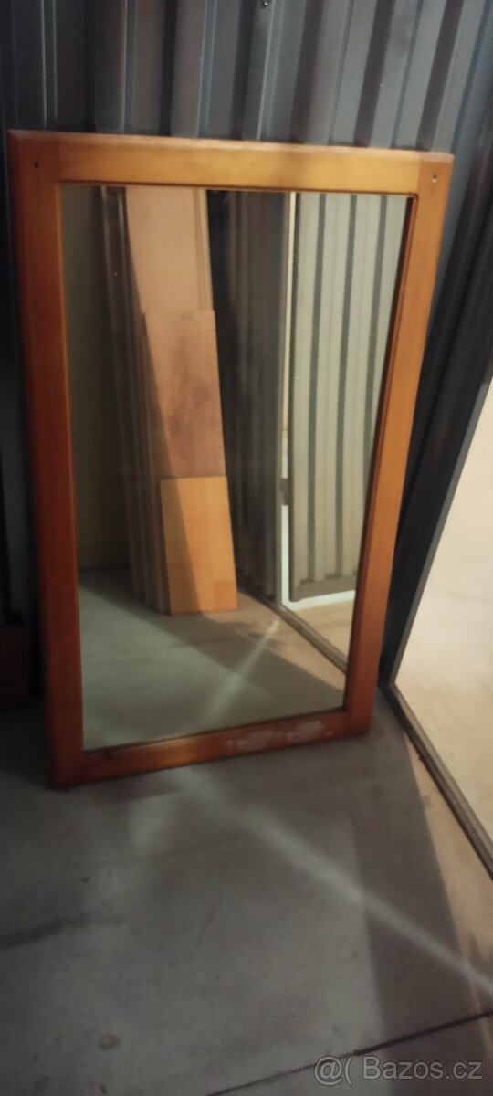 Dekorace, obrazy, zrcadlo v dřevěném rámu cca.110x50 - 14