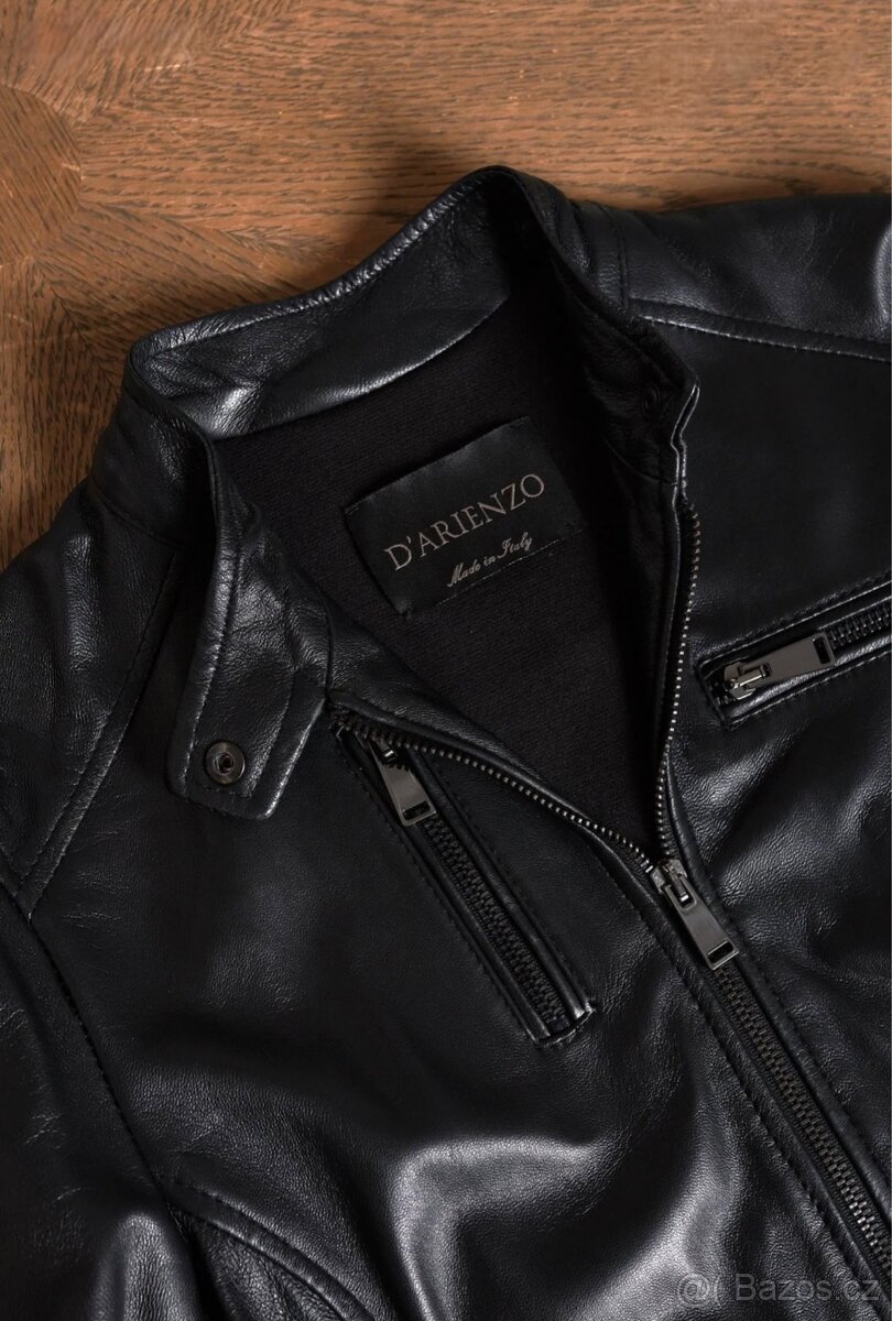 Černa kožená bunda D’arienzo - 14