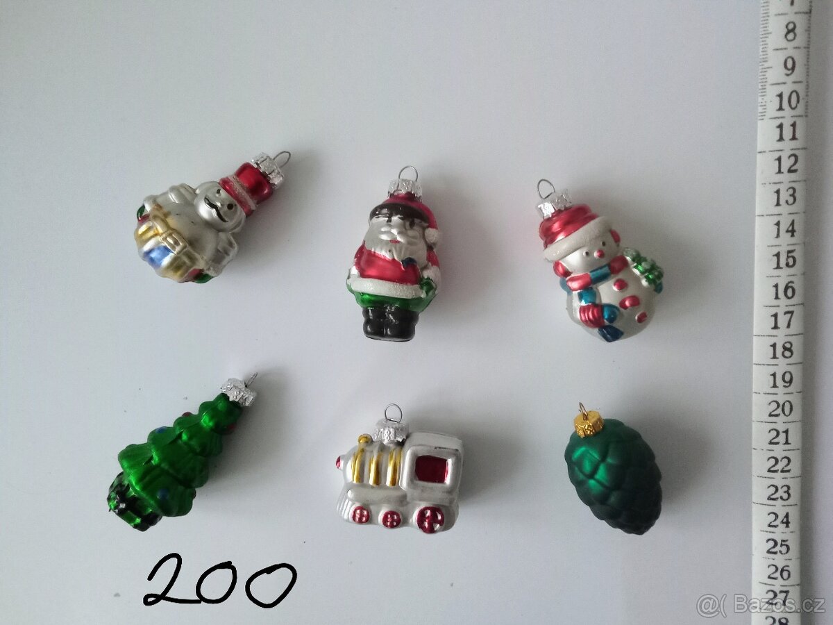 Staré ozdoby, ozdoby vánoční, vánoční ozdoby, baňky - 14